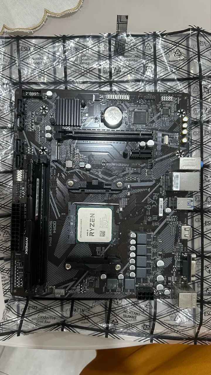 Kit Ryzen 5 3500X + Placa-mãe Gigabyte + Memória RAM - Foto 3