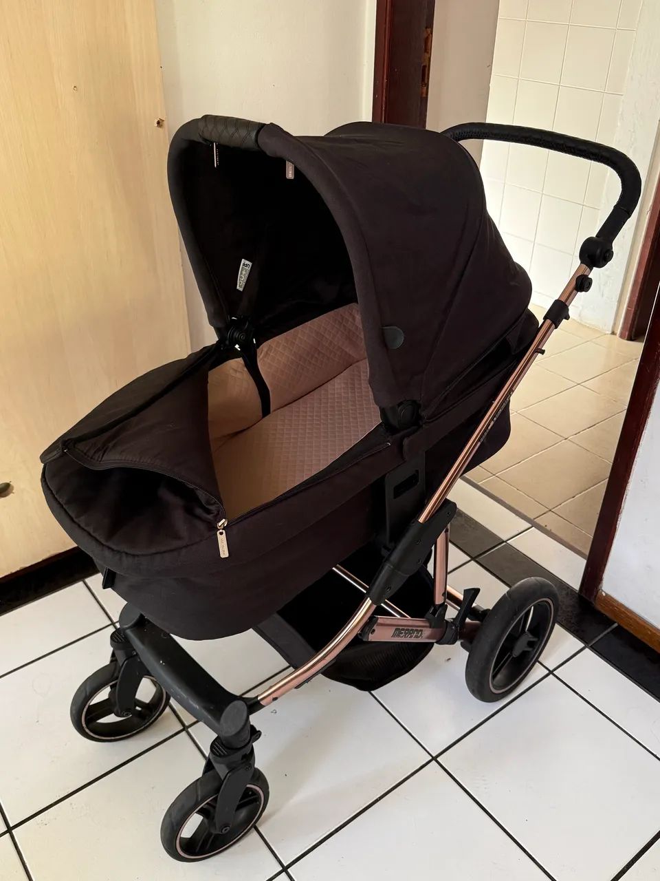 Carrinho ABC Design 3 em 1 (Moisés + Bebê Conforto) Completo - Foto 3