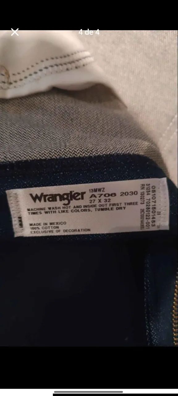 Calça Wrangler masculina importada 