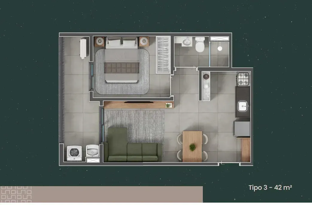 PLANTA 42m²