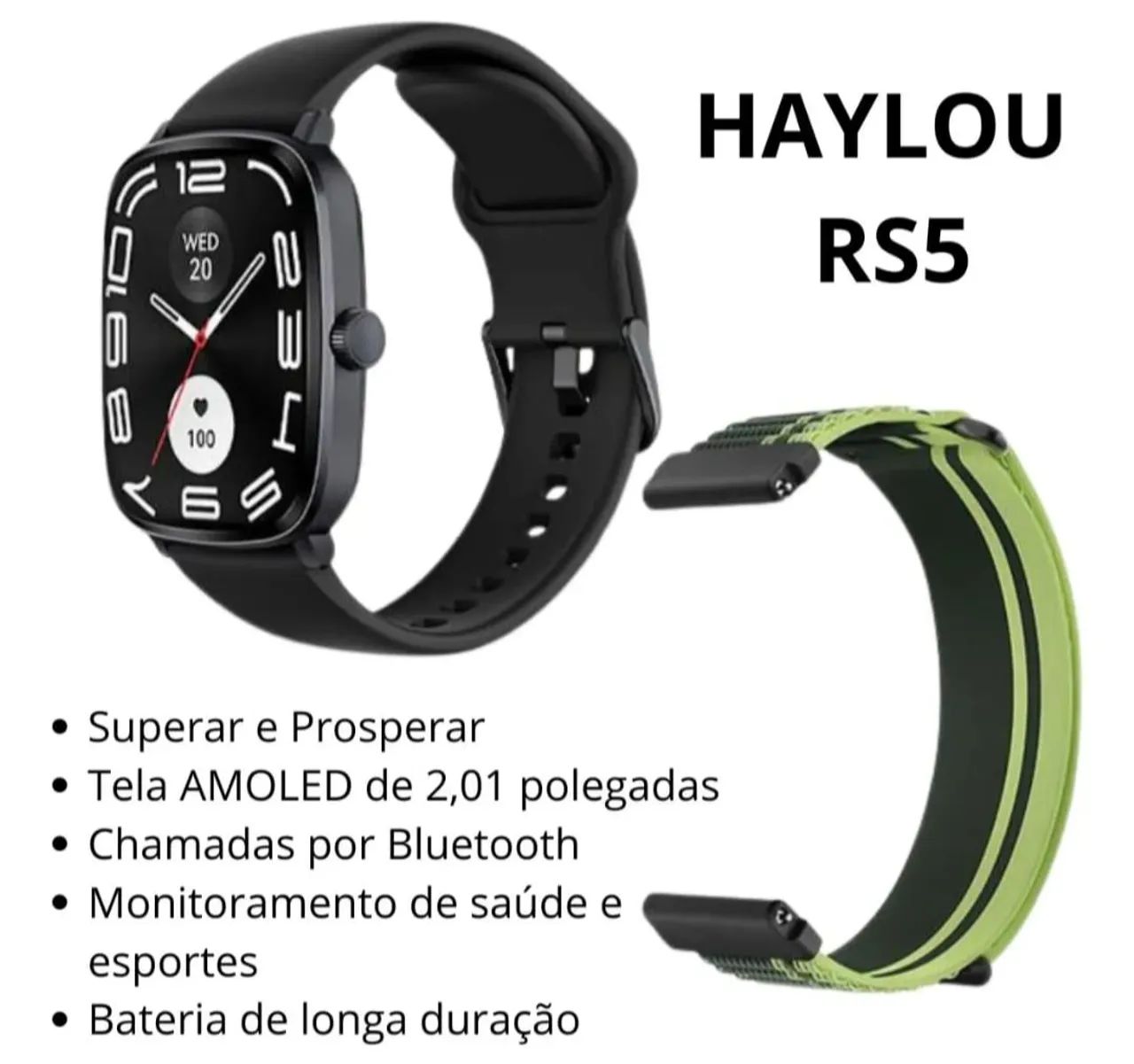 Haylou Rs5 Smartwatch 2.01 Amoled Screen Hd Bluetooth Call - Foto 3