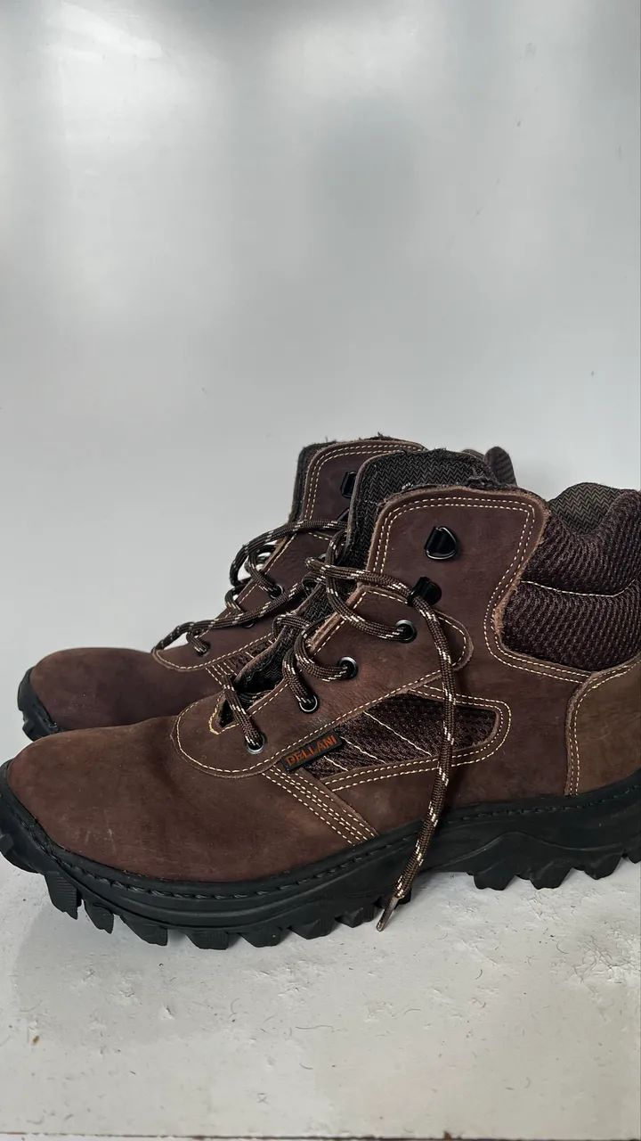 Bota coturno DELLANI nobuck marrom 44 - Foto 4
