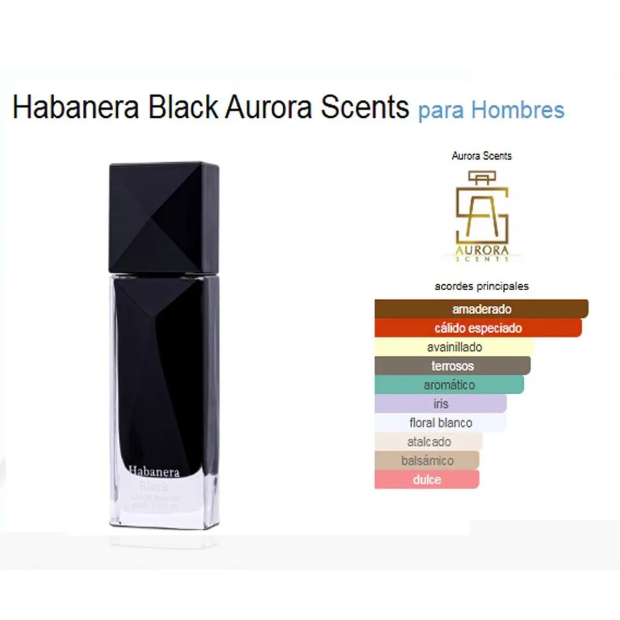 Perfume masculino Habanera Black Aurura Scents 100ml ORIGINAL  - Foto 3