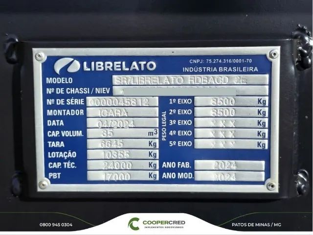 Rodocaçamba Librelato 2024 com Lona Fácil - Foto 4
