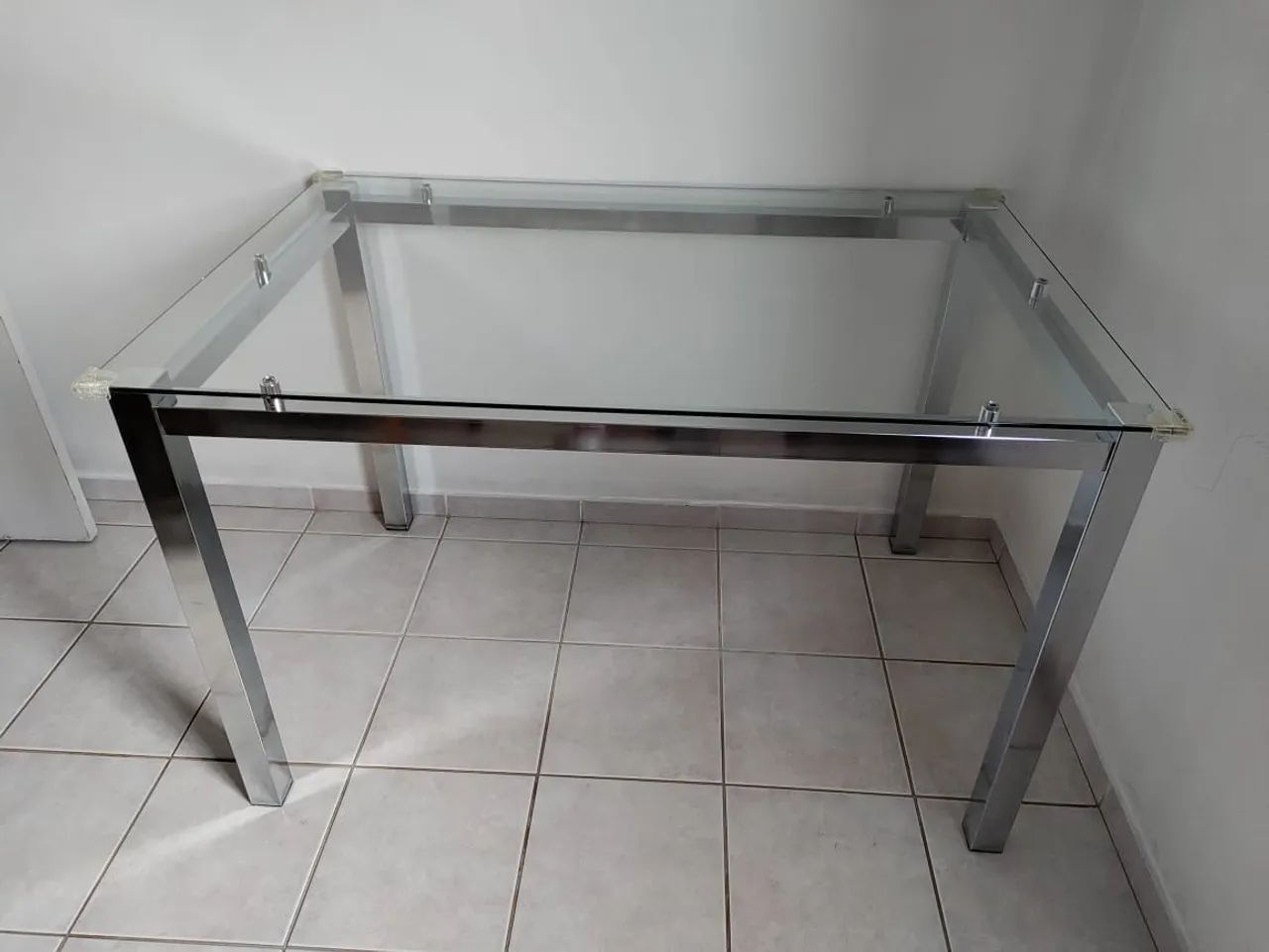 MESA VIDRO E INOX  TOP
