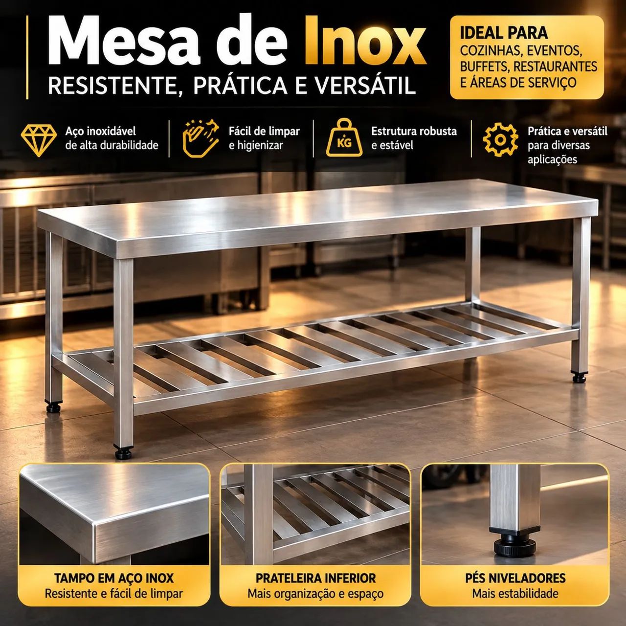 MESA DE INOX