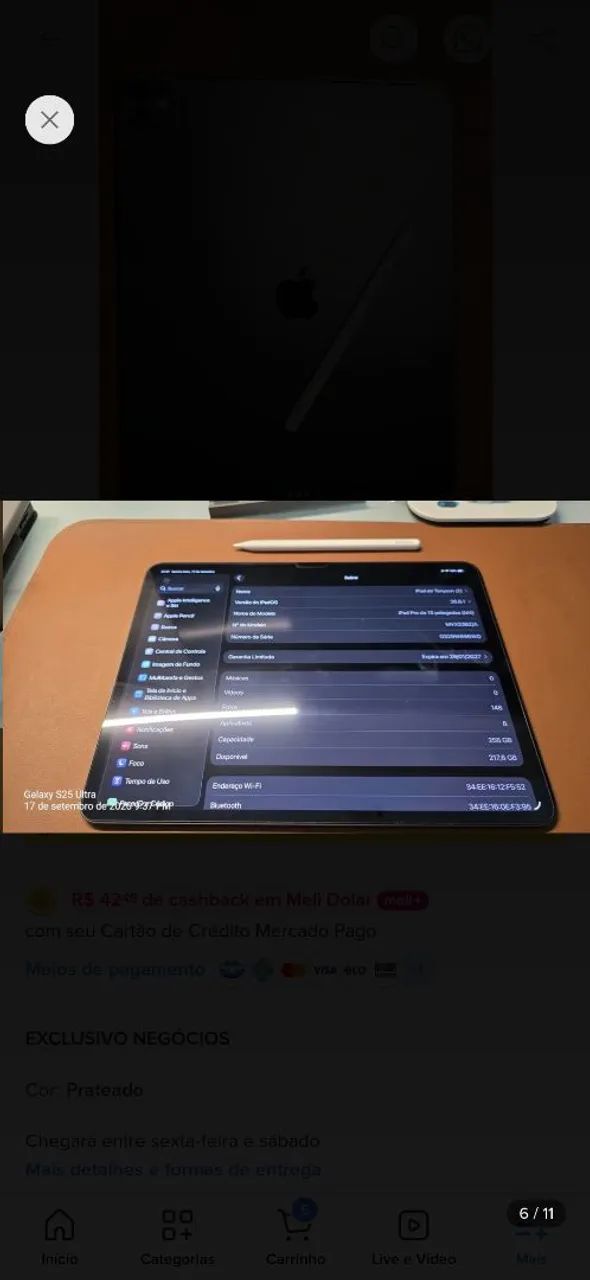 iPad pro 13 polegadas + acessórios + caneta - Foto 5