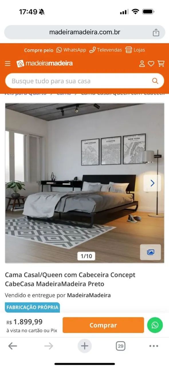 Cama de casal com cabeceira  - Foto 2