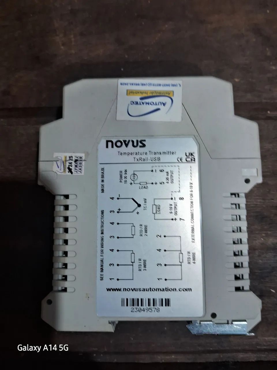 Transmissor de temperatura Novus txrail-usb - Foto 3