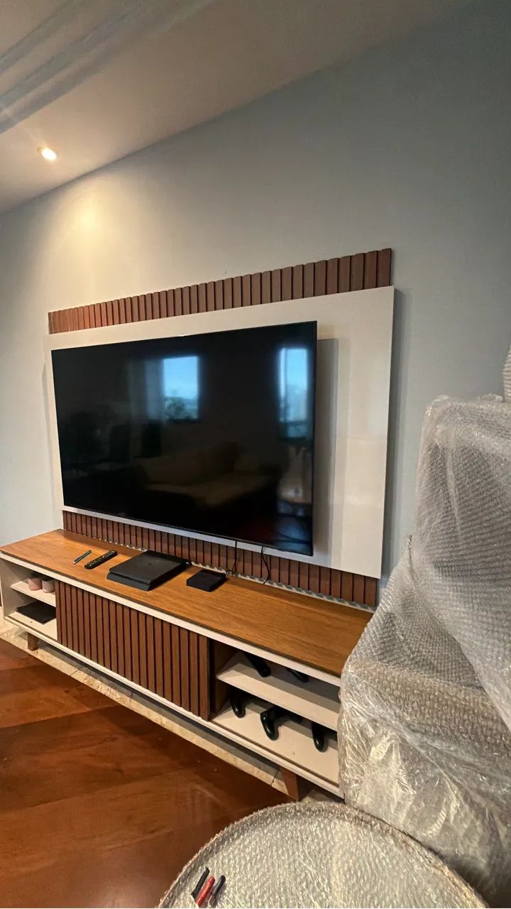 RACK + PAINEL PARA TV ATÉ 75 - MODELO RIPADO MODERNO - Foto 2