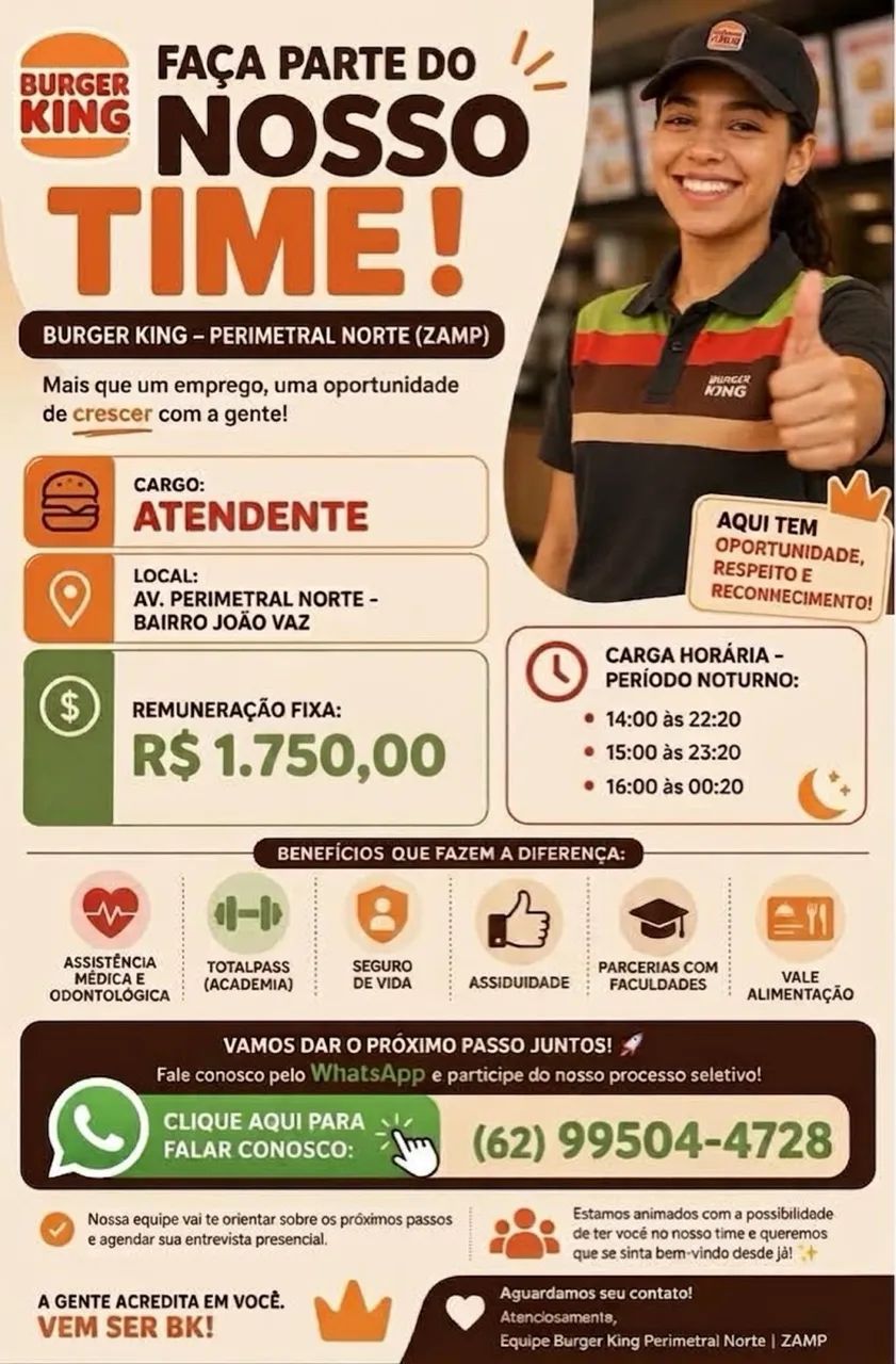 Vagas de emprego disponível