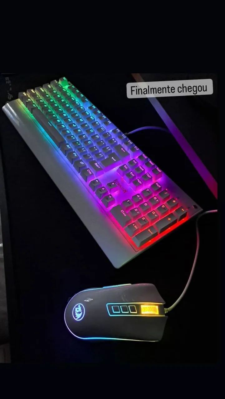 Vendo, teclado, e mouse Redragon + mousepad e fone Hyperx
