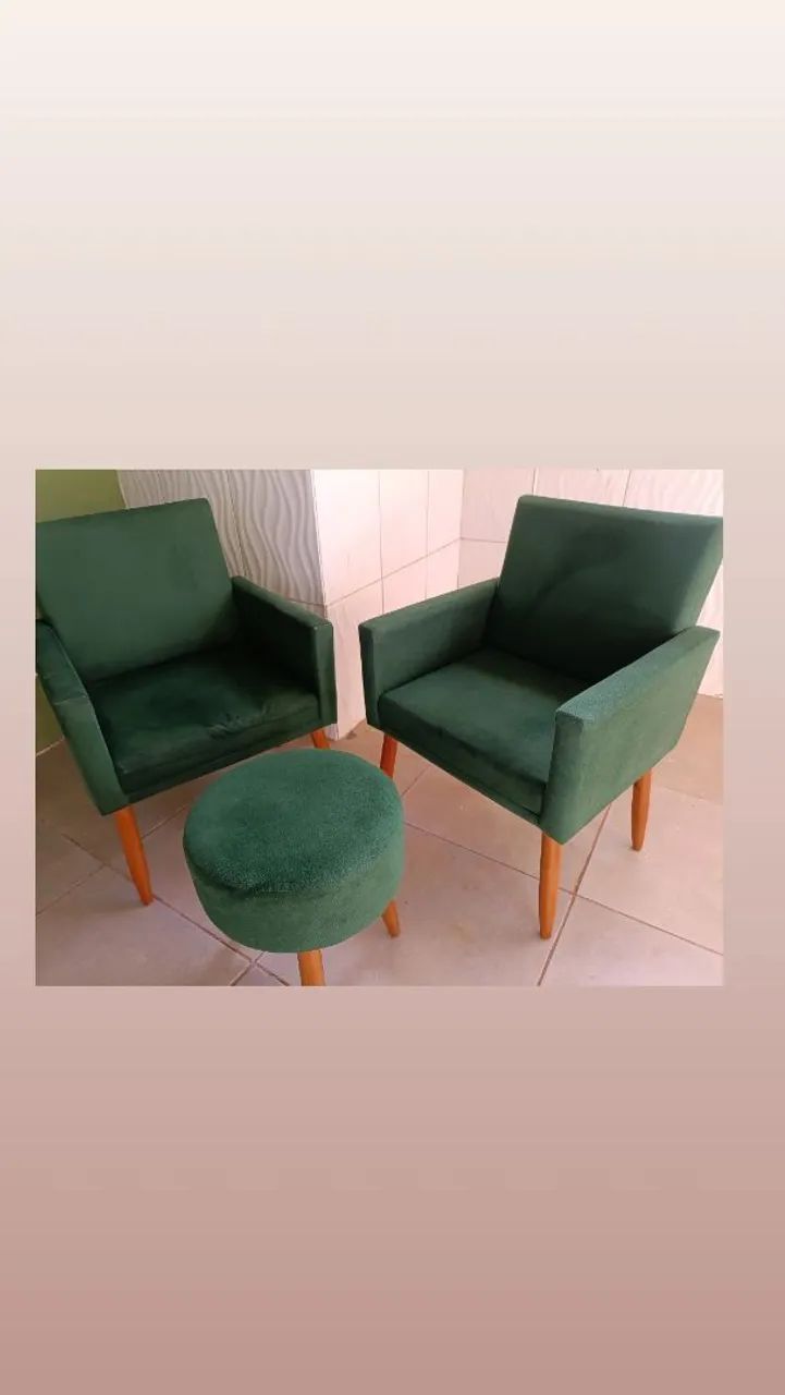 Kit Poltrona+pufe - Foto 2