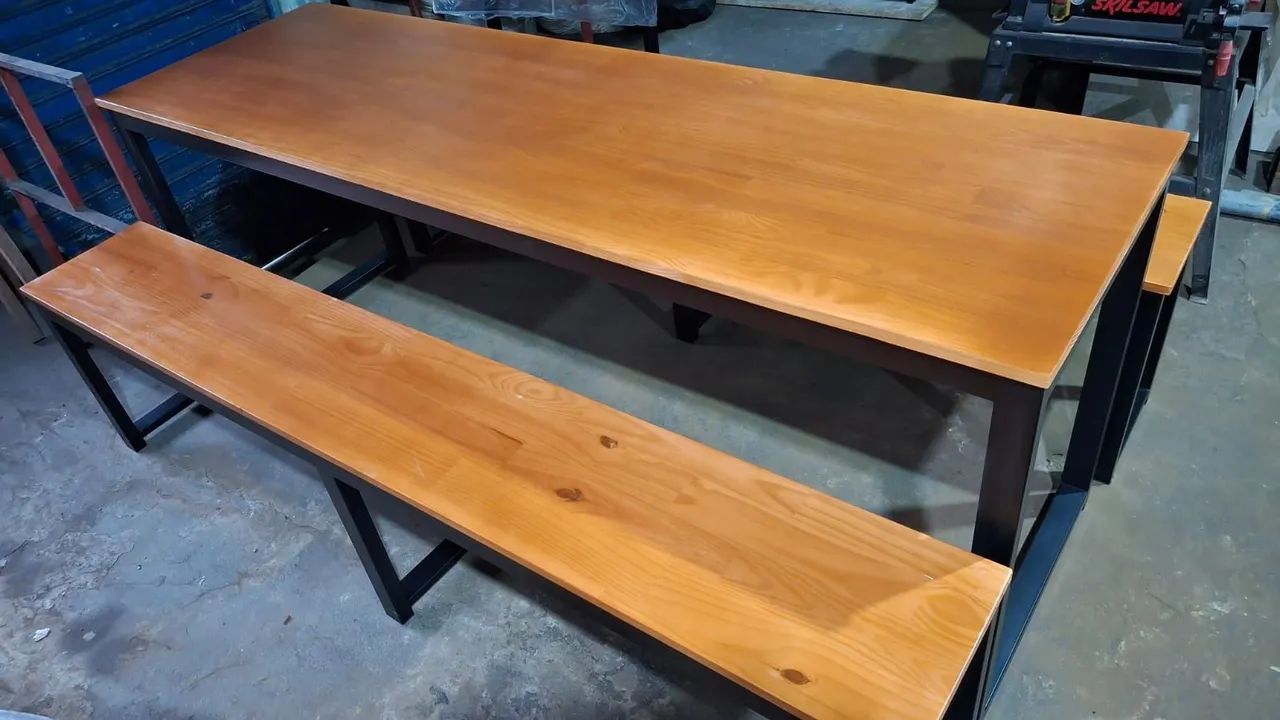 Mesa Industrial  de Madeira Pinus  - Foto 5