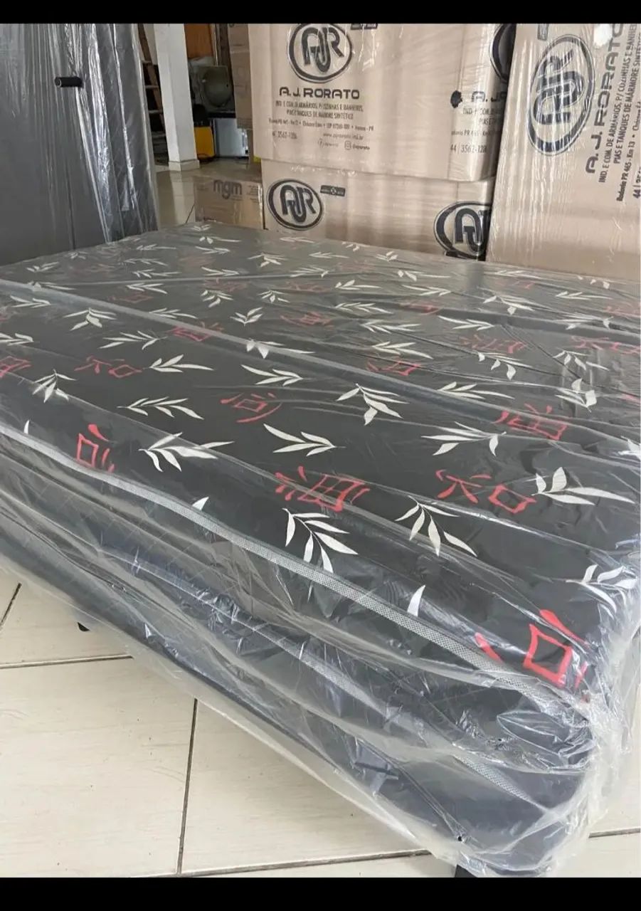 CAMA CASAL BOX CONJUGADA D33 20CM DE ESPUMA FRETE GRÁTIS 