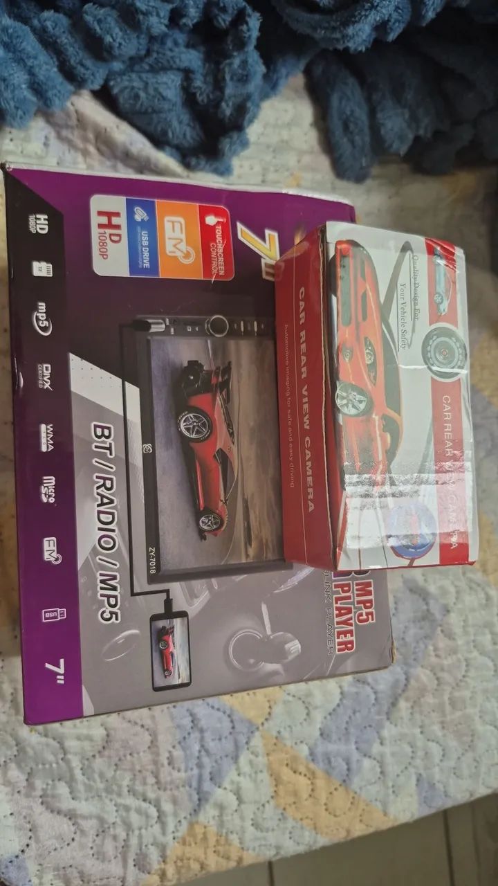MULTIMIDIA MP5 1 DIN COM CÂMERA DE RÉ 