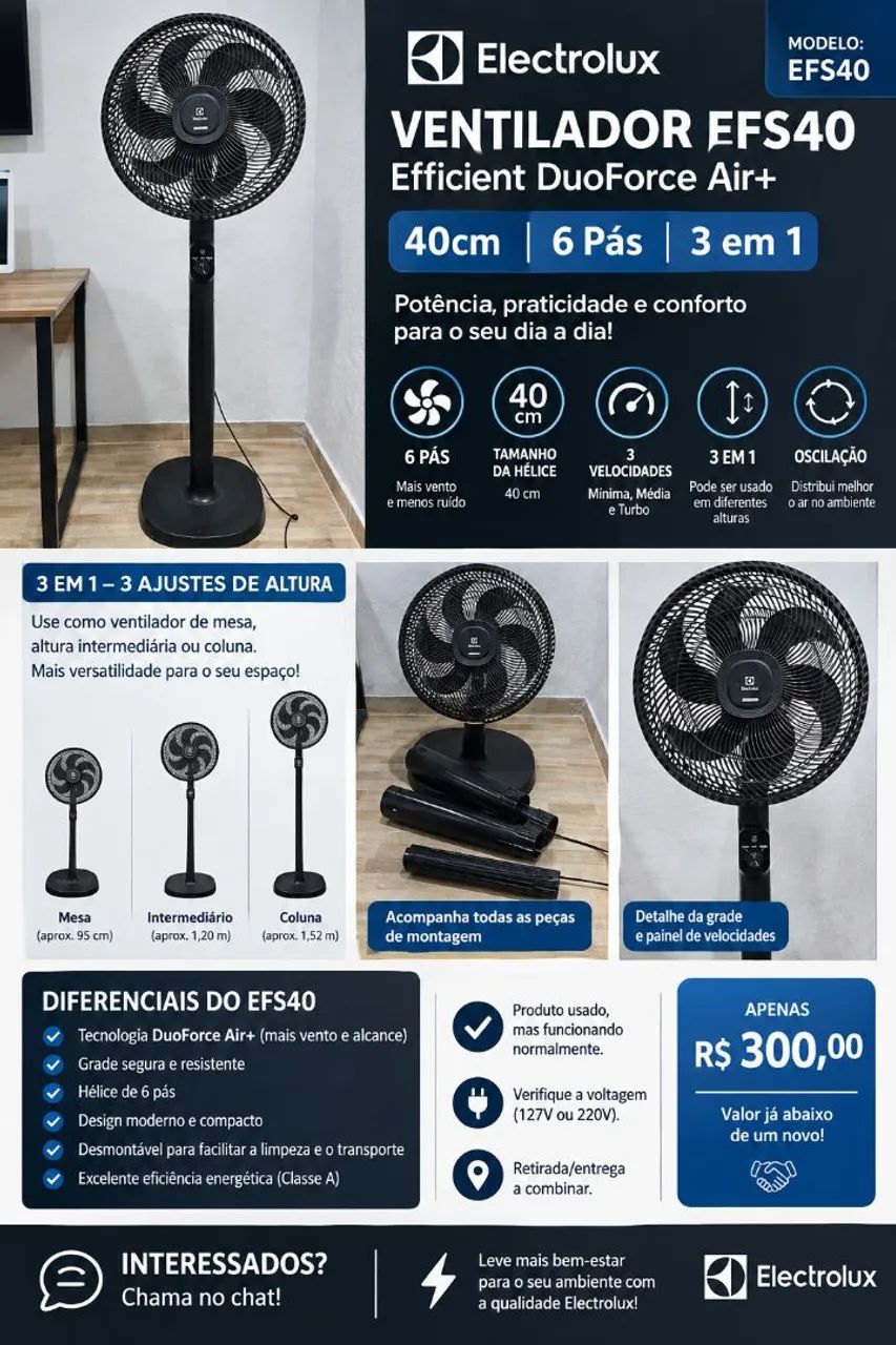 Ventilador Electrolux EFS40