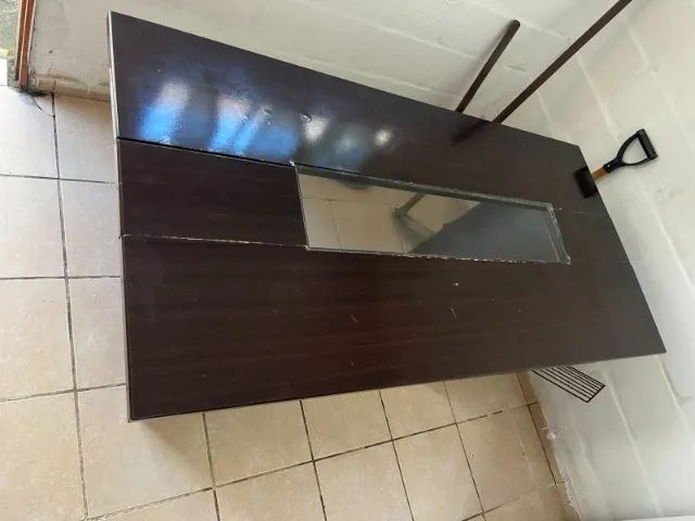 Mesa 1,60m x 0,80m com Vidro Central (Usada) - Foto 4