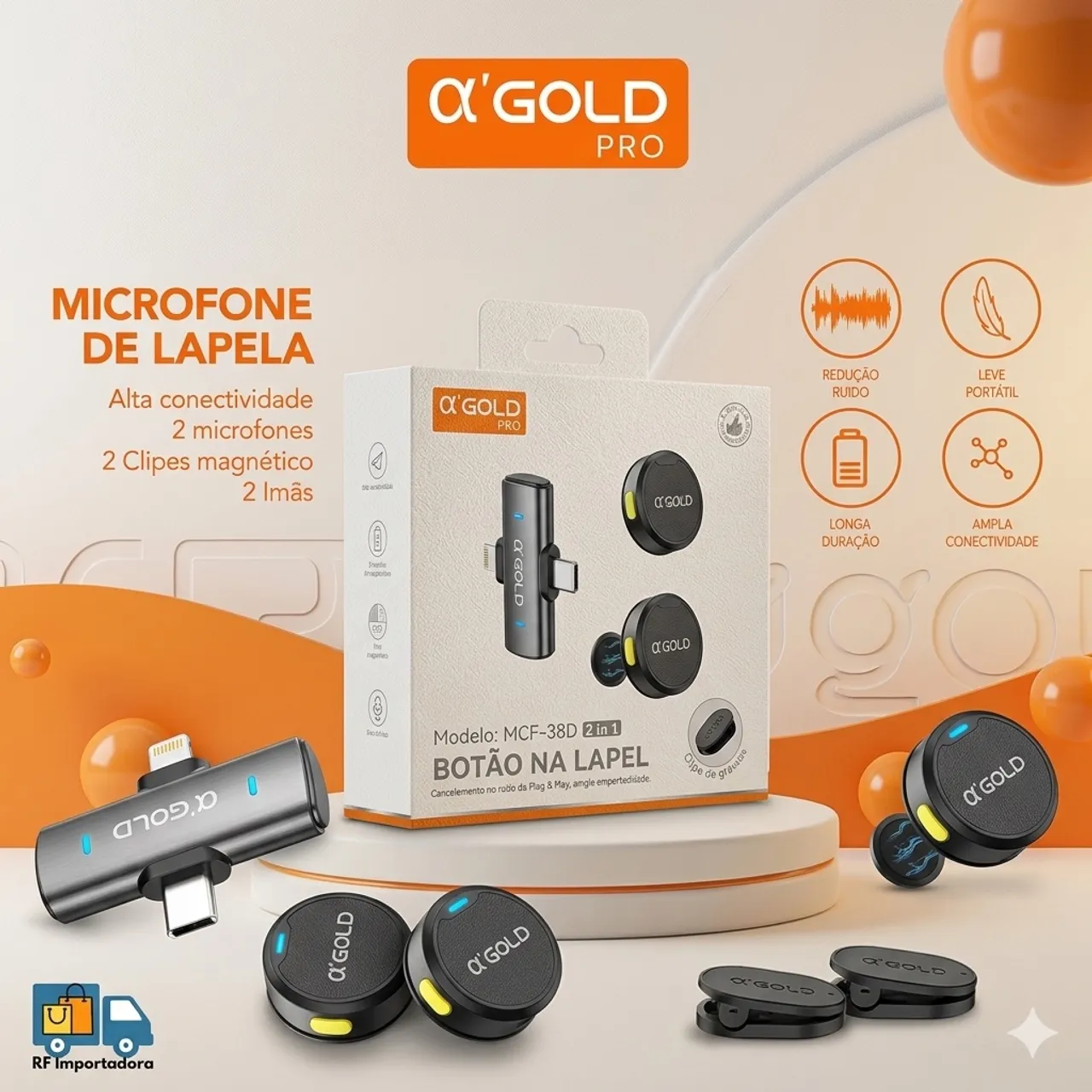 Microfone De Lapela Profissional H'maston Mk17 - Microfones e