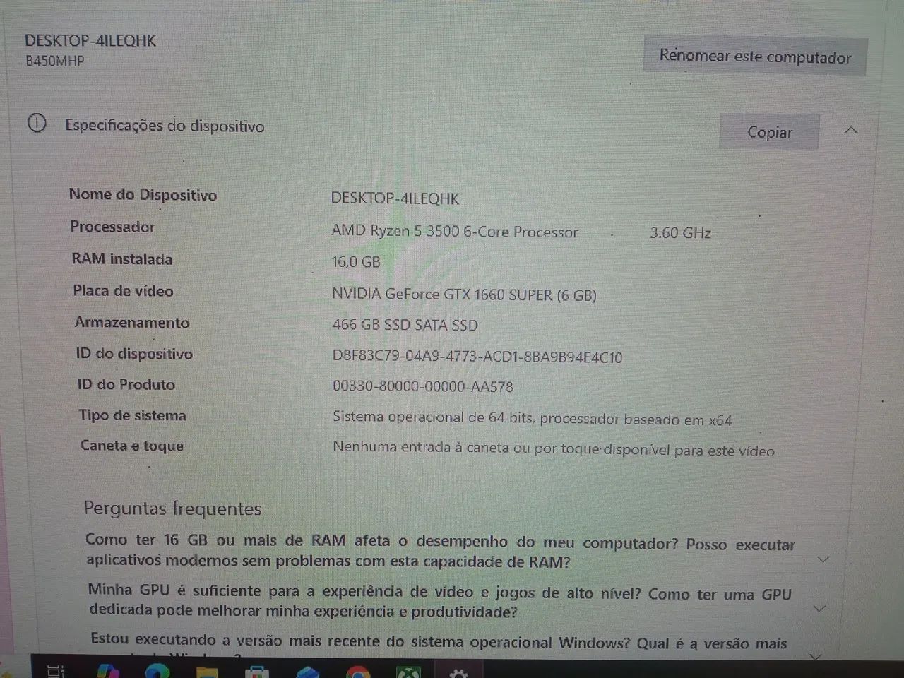 PC GAMER RYZEN GTX 1660 SUPER MDMSI - Foto 4