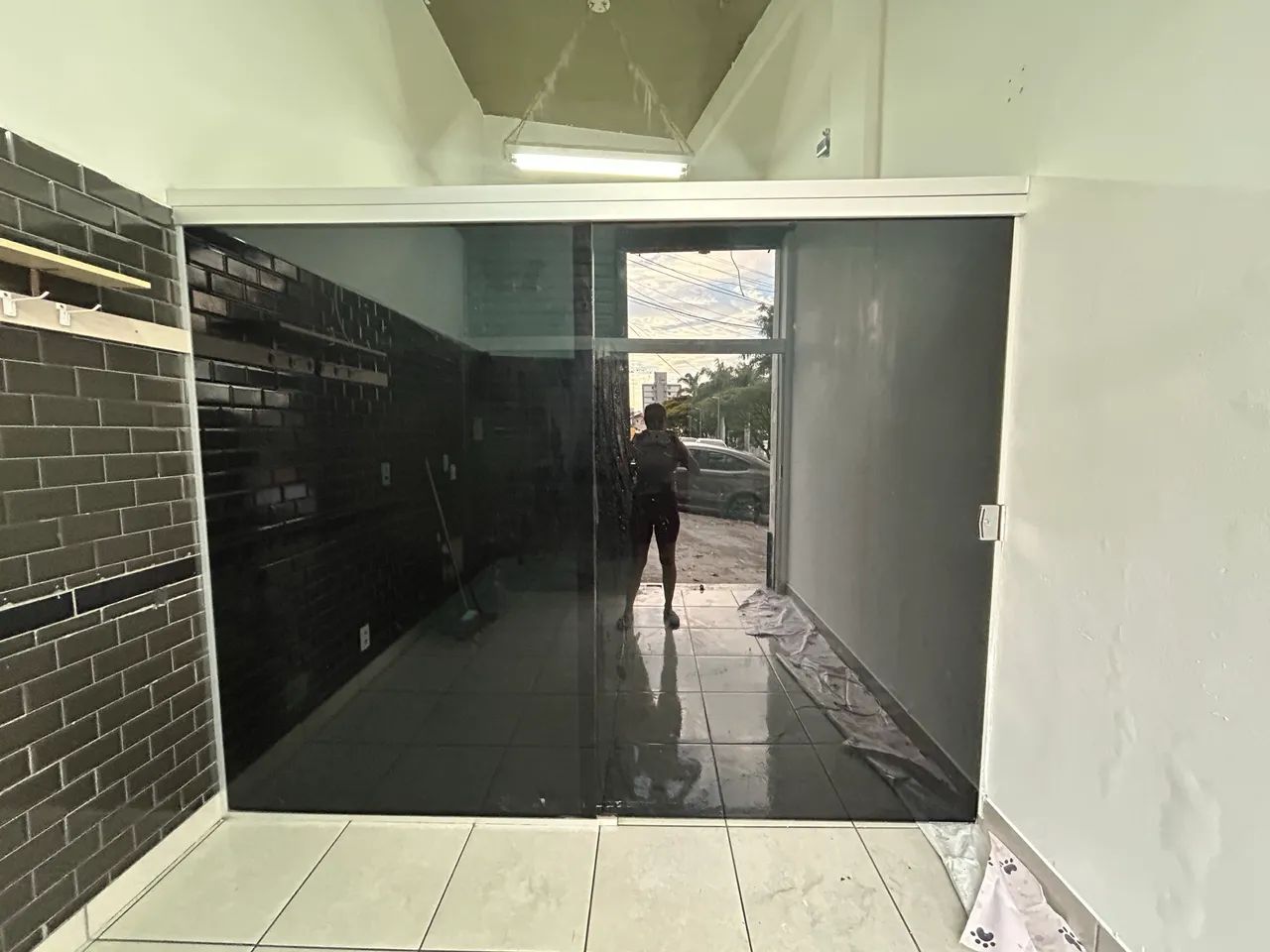 Porta de vidro de correr 