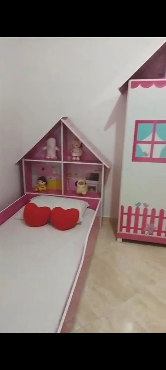 Cama e guarda-roupas casinha - Foto 4