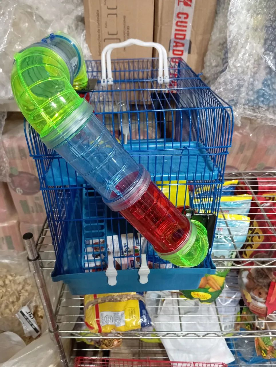 Gaiola com tubos e acessórios, para hamster ou Roedores  - Foto 2