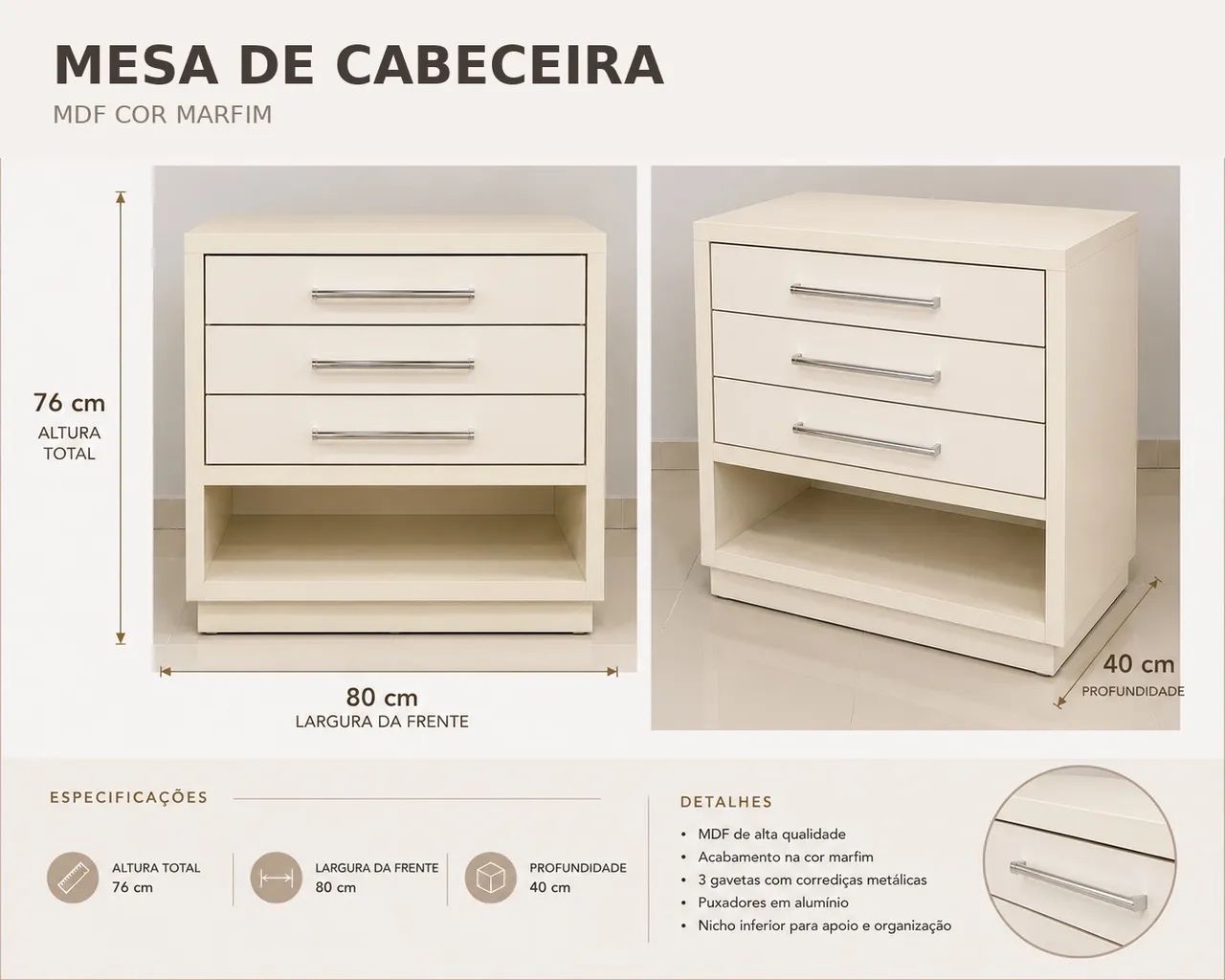 Mesas de cabeceira para Quarto