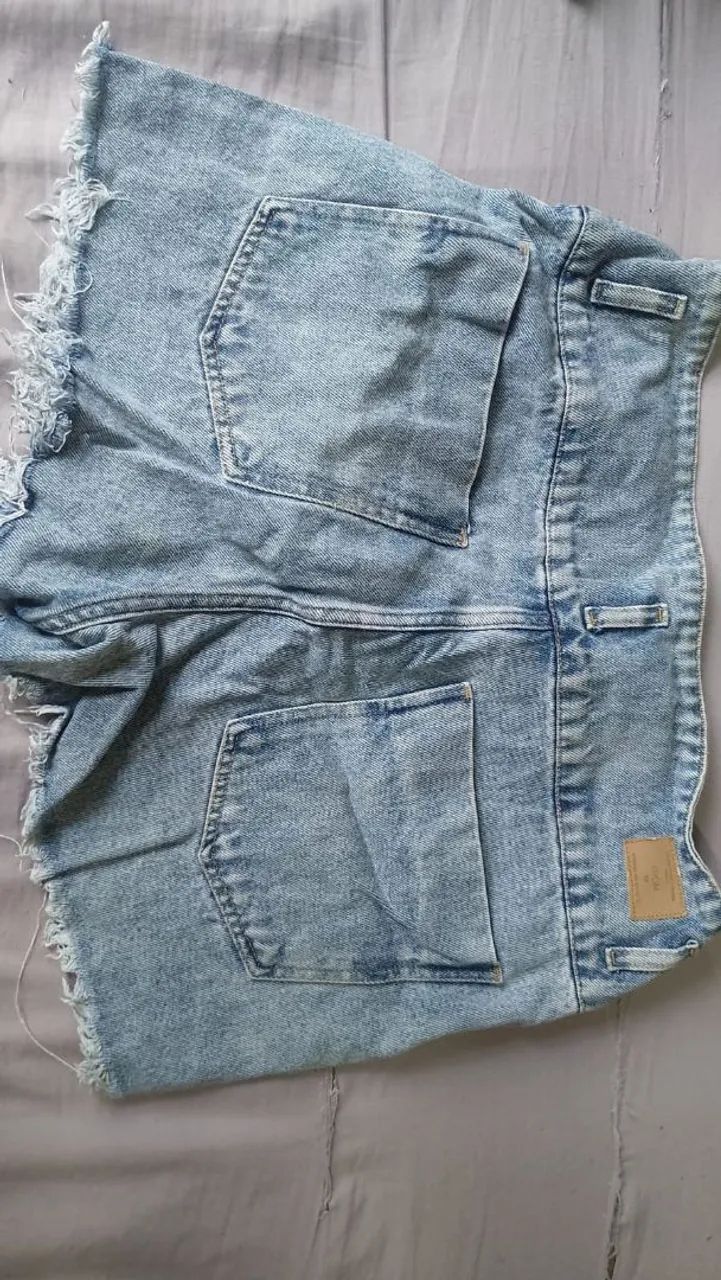 Short jeans feminina Denim - Foto 2