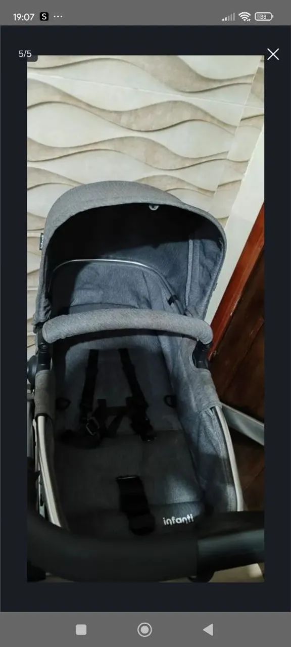 Carrinho de bebê e bebê conforto com base isofix  - Foto 3