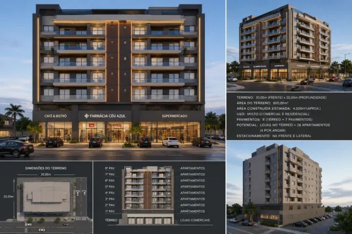 600 m² Comercial - Esquina, renda mensal