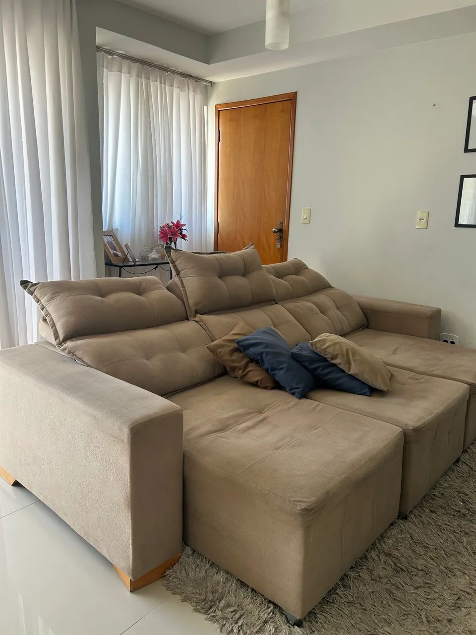 Sofá retrátil 3 lugares - Foto 4