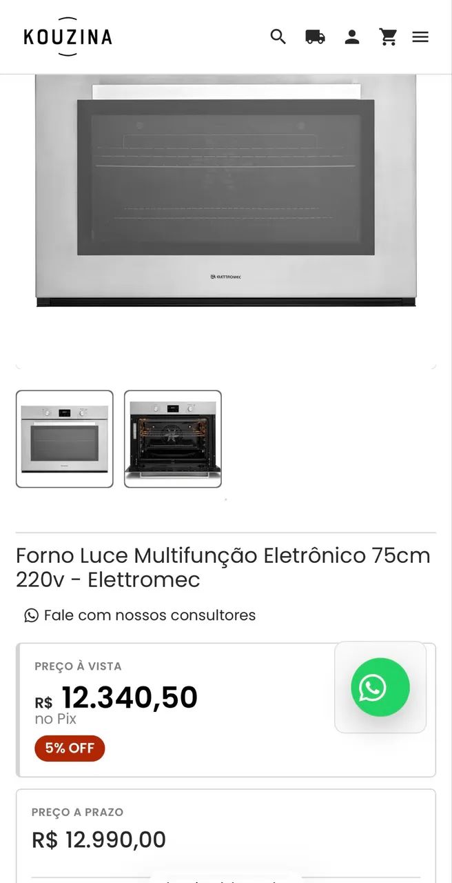 Forno modelo Luce Multifunção Eletrônico  Elettromec - Foto 3