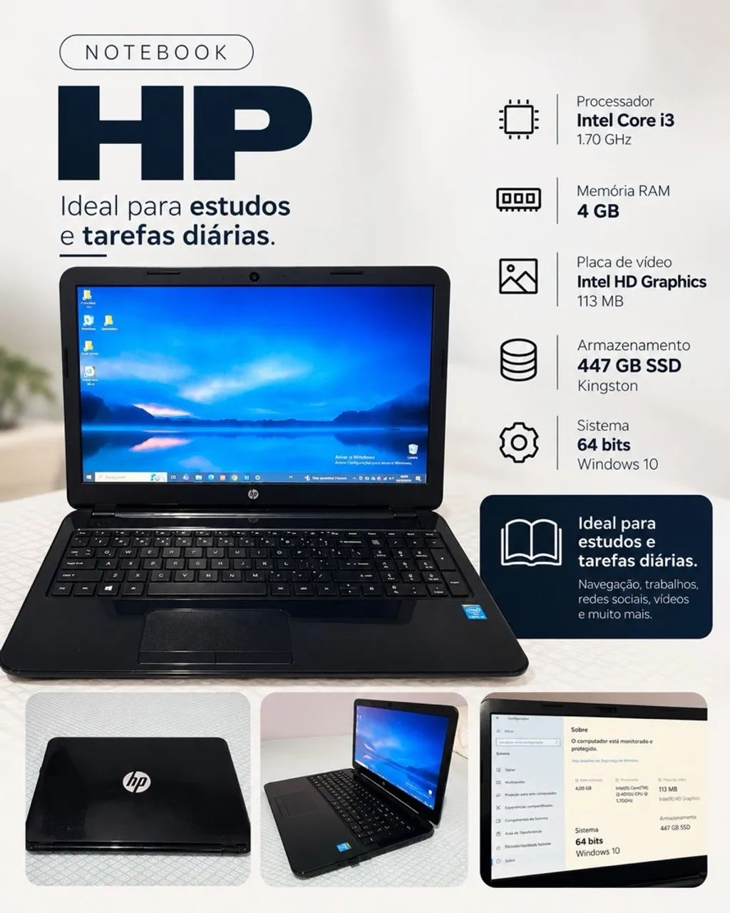 Notebook HP i3 1.70GHz  - Foto 5