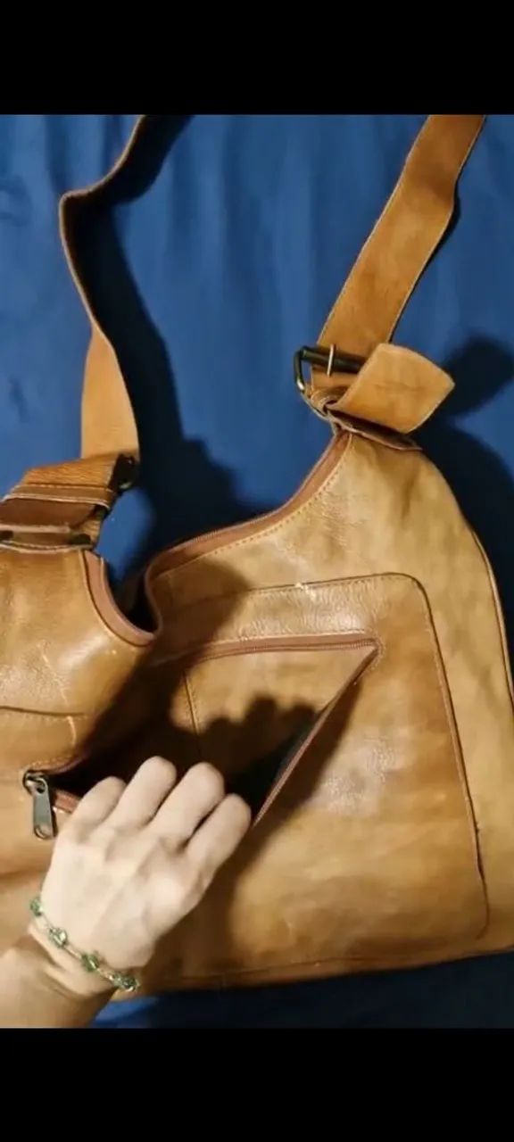 Bolsa couro de verdade  - Foto 3