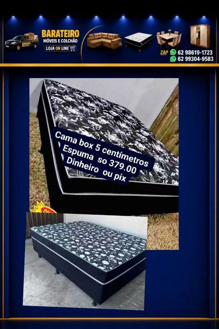 Cama casal box entrega imediata 