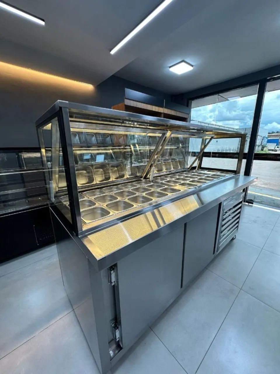 Buffet self service para sua sorveteria e açaíteria totalmente em aço inox  - Foto 3