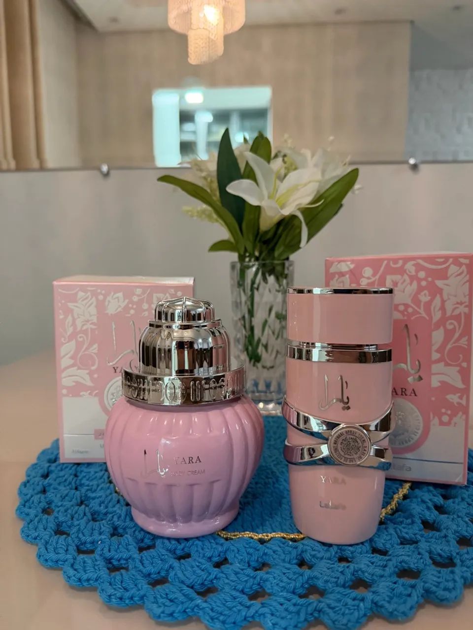 Kit creme e perfume Yara 