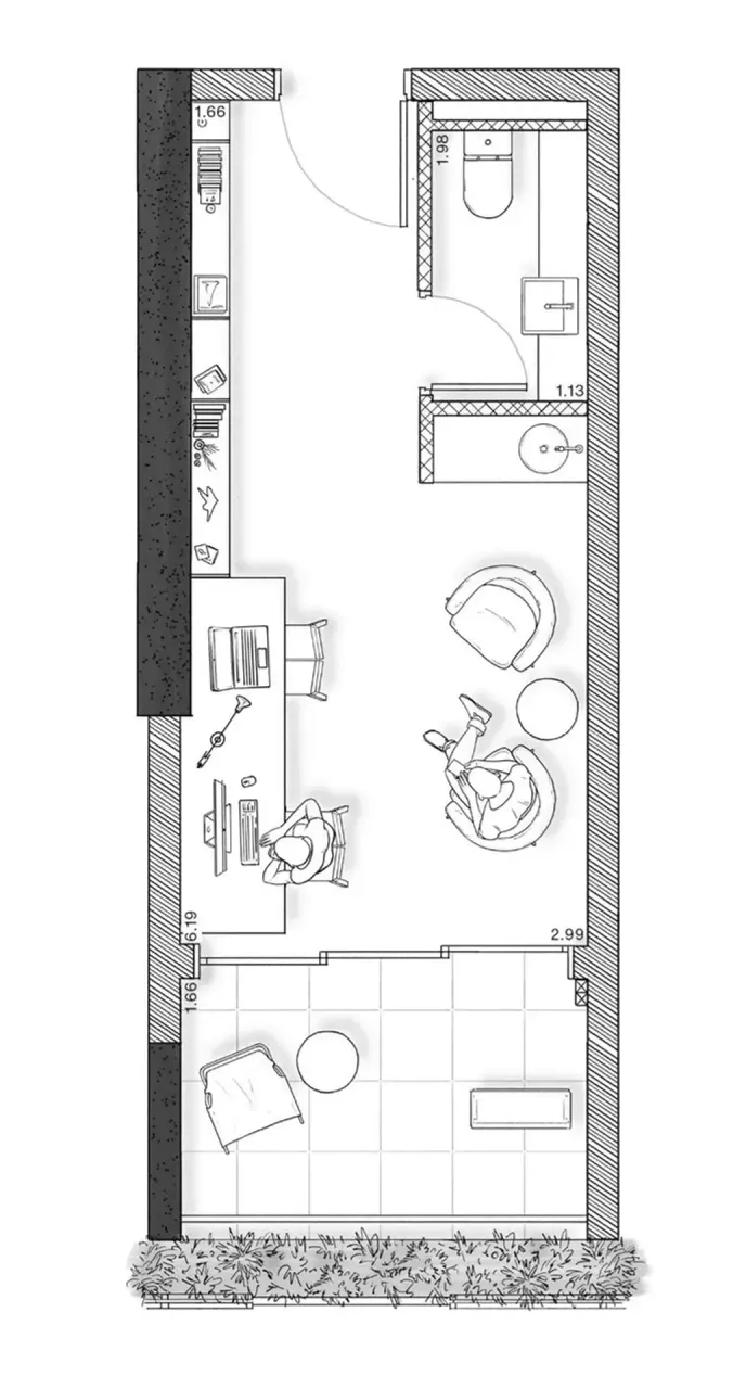 PLANTA 25m²