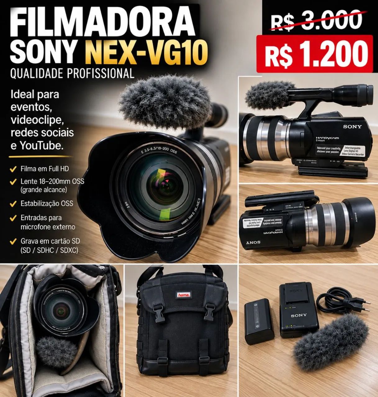 NexVG10 filmadora 
