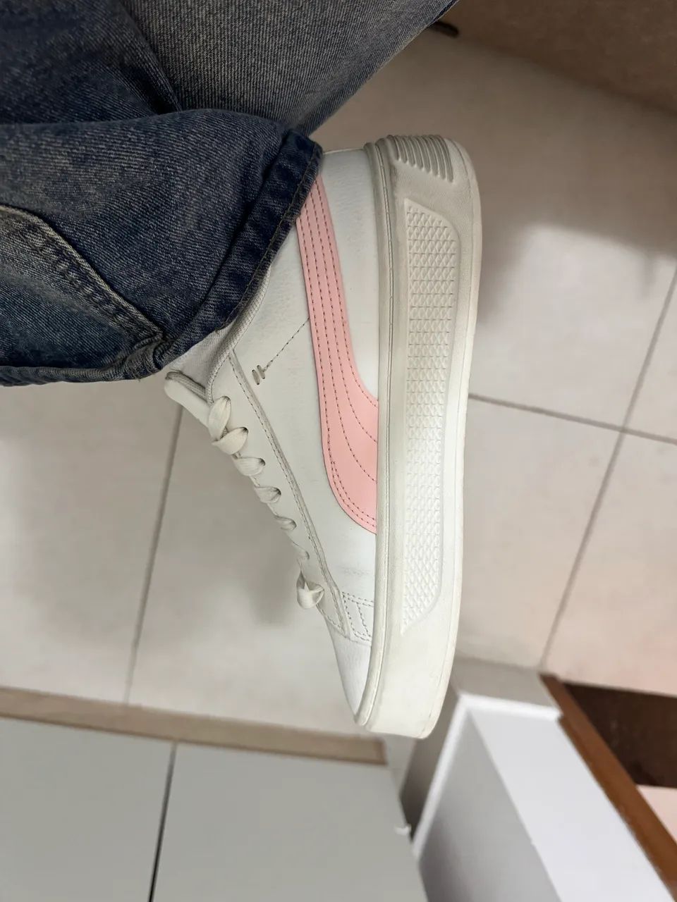 Tênis Puma Branco e Rosa - Tam. 35 - Foto 4