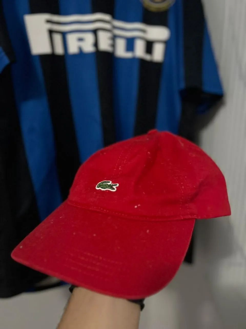 Boné Lacoste Vermelho Original 