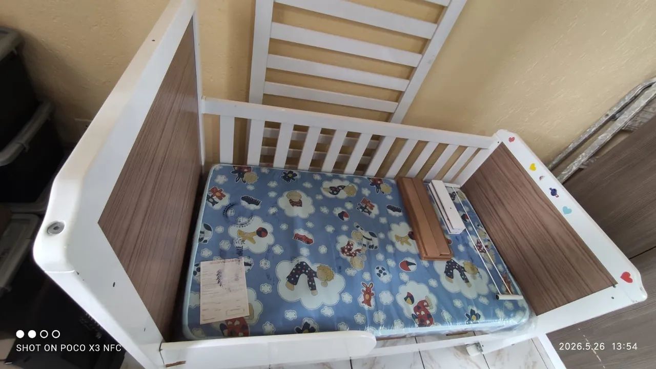 Berço conversível em cama com colchão  - Foto 4