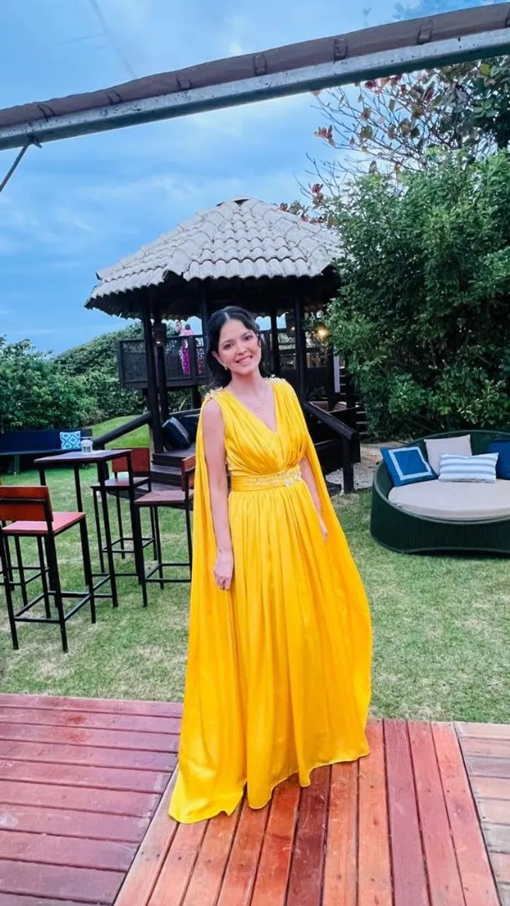 Vestido de Seda Amarelo