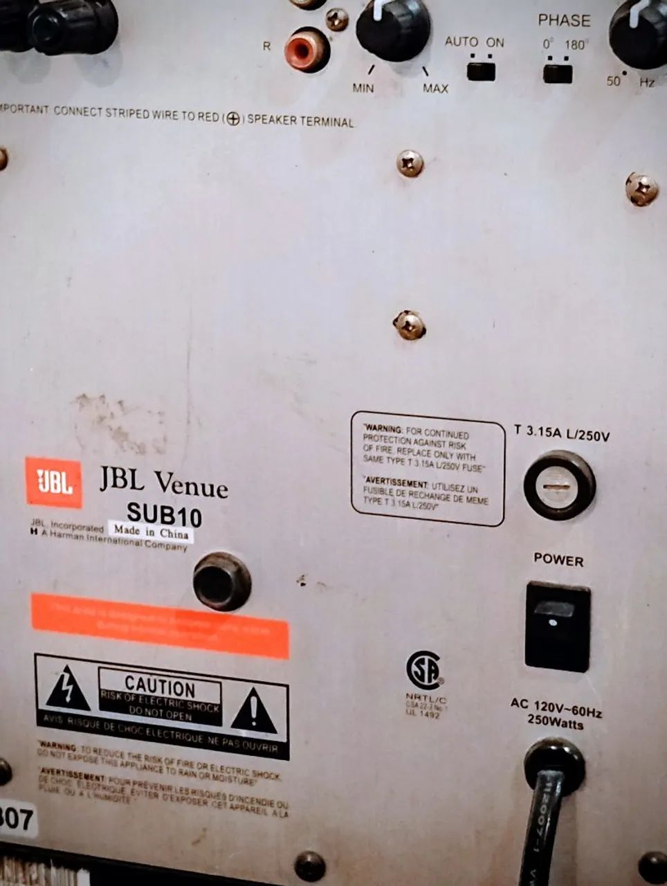 Sub Woofer JBL Activo Venue sb10 - Foto 4