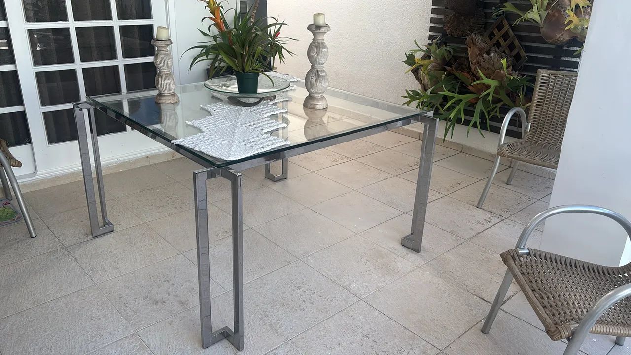 Mesa de vidro linda 