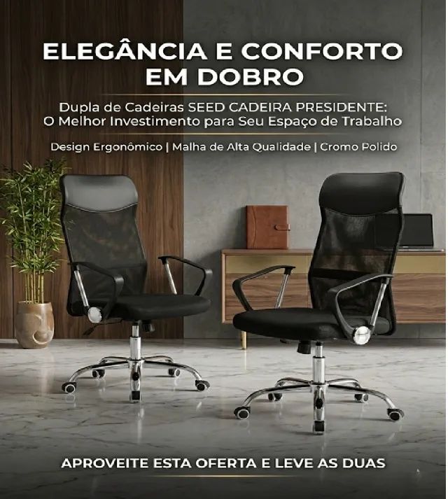 KIT 2 Cadeiras Stoel SEED Presidente