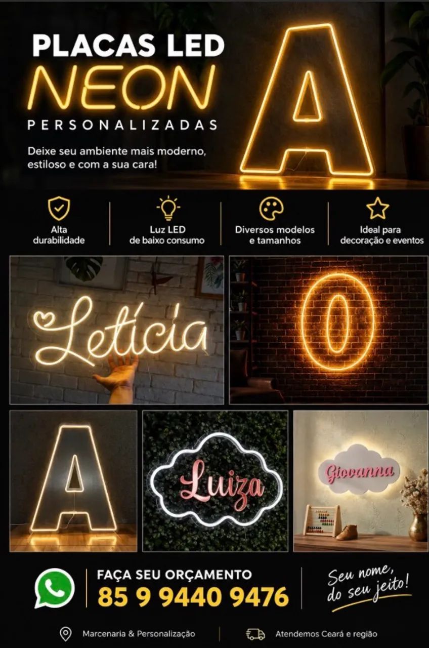 Nome em led