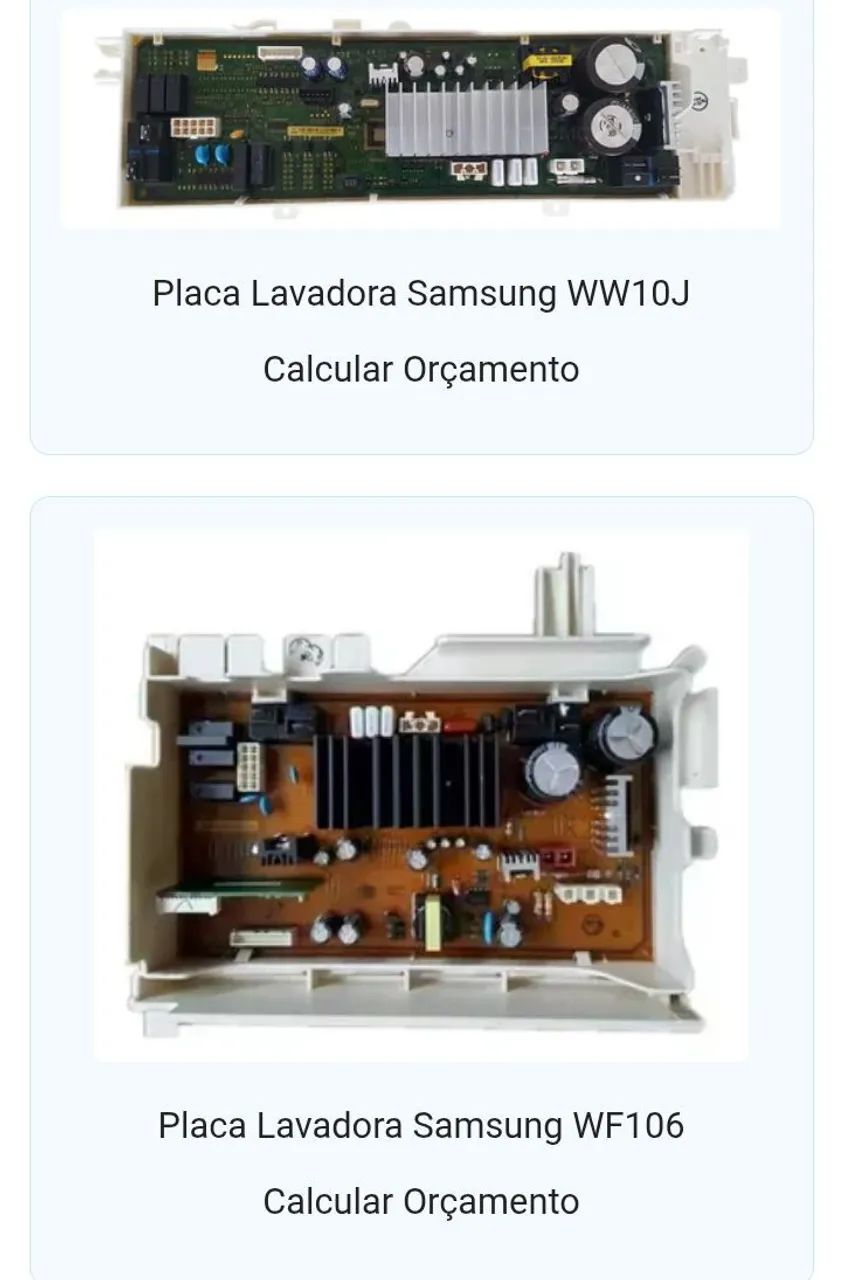Reparo de Placa Lava & Seca Samsung 