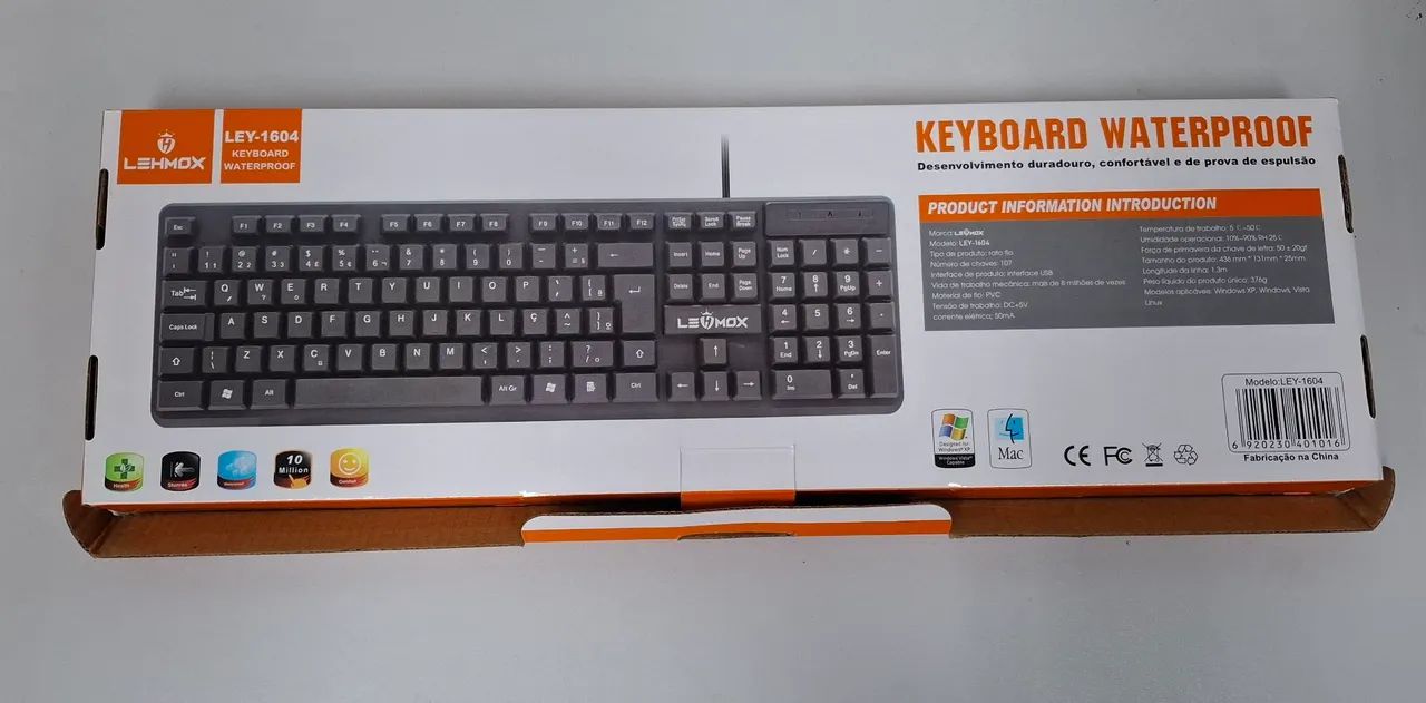 Kit teclado e mouse Lehmox USB seminovos - Foto 3